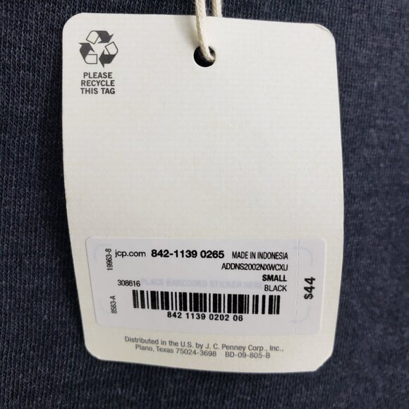 3/$25 a.n.a. Padded Shoulder Sweatshirt Top S Long Sleeve Charcoal Gray - Picture 6 of 11